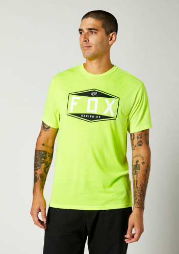 Men's T-shirt Fox Emblem Ss Tech Tee Fluo Yellow
